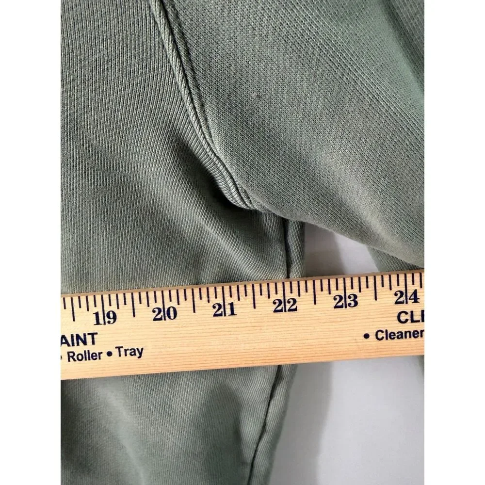 J.Crew Garment Dyed Crewneck Sweatshirt Size L Sage Green 100% Cotton